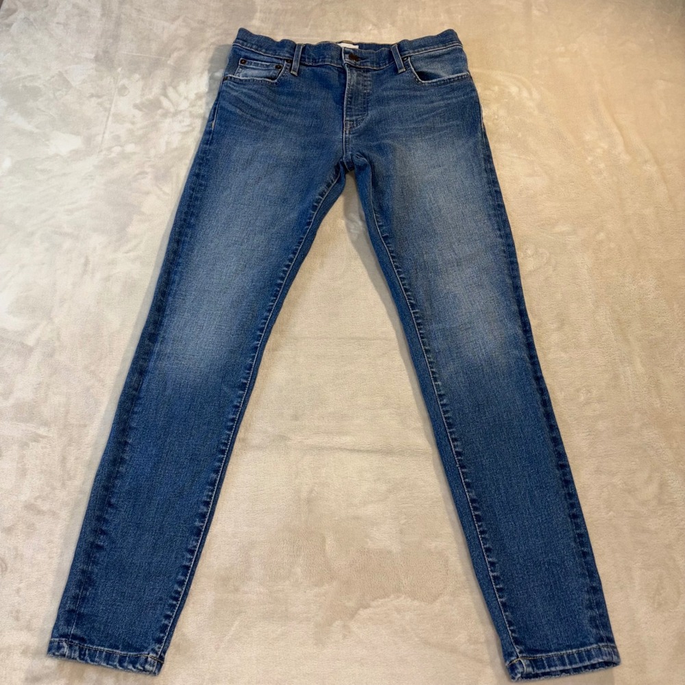 ABLE The Skinny Jeans Medium Wash Blue Denim Mid Rise Size 28